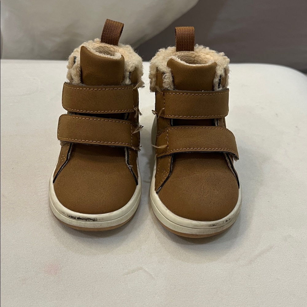Brown High top shoes for little boys